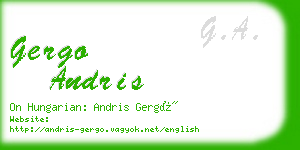 gergo andris business card